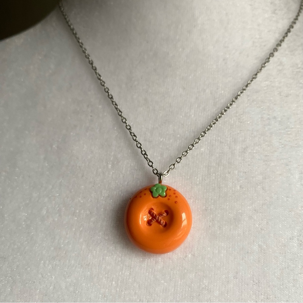 Handmade Fruit Pendant‎ Necklace STAINLESS STEEL Stocking Stuffer Kawaii Whimsy
